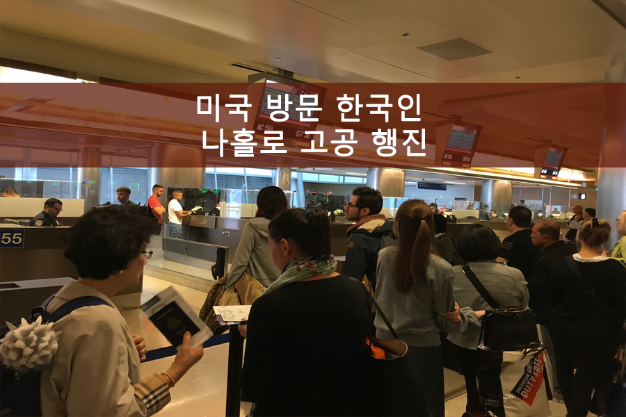 미국 방문 한국인 나홀로 고공 행진